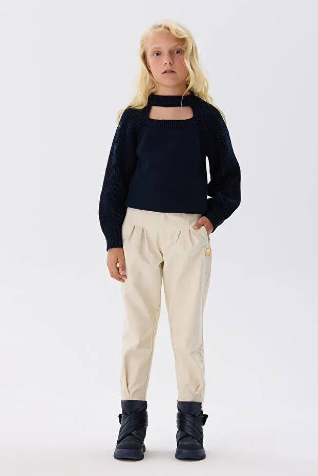 Детские брюки для девочек прямого кроя Tyess, Beige