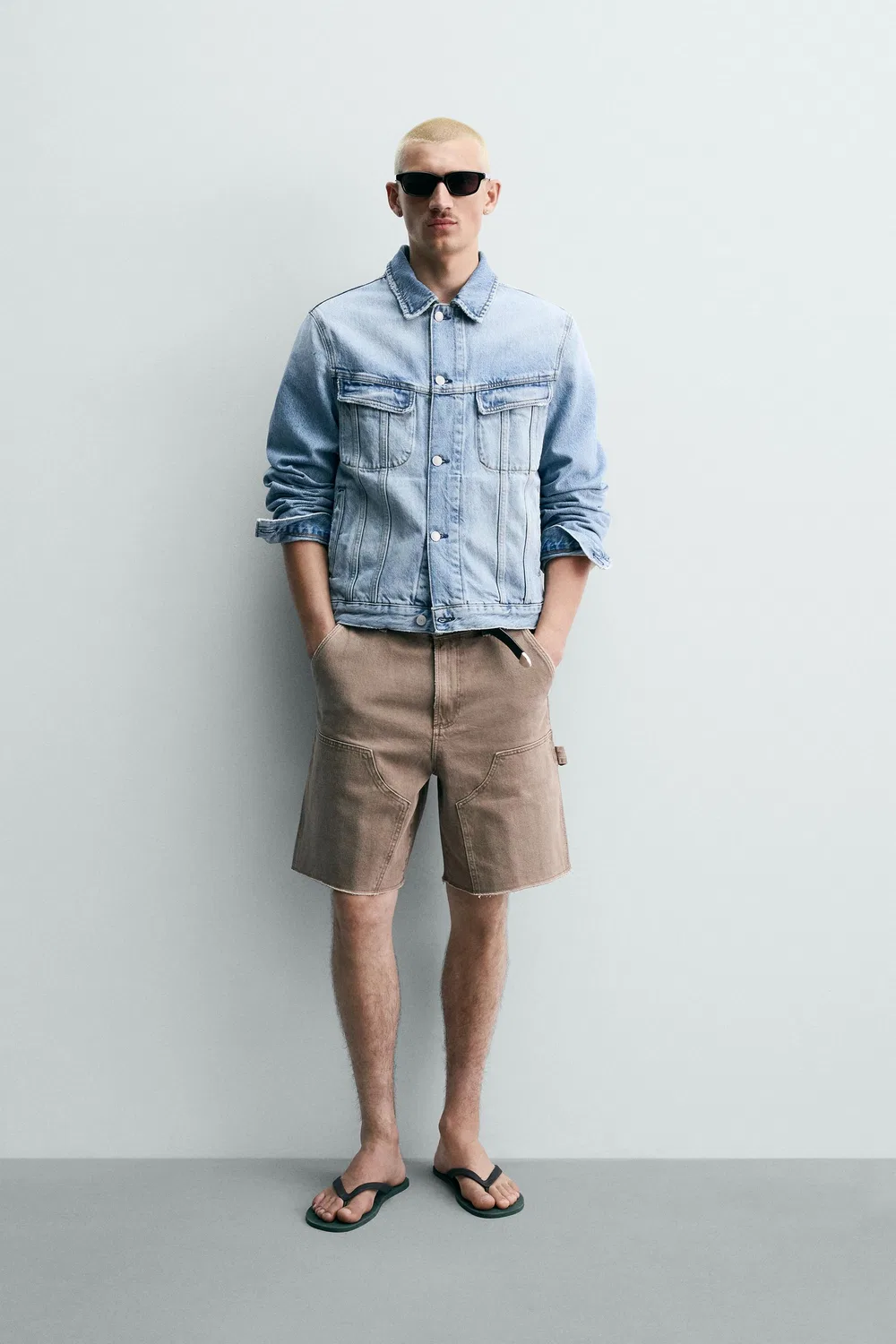 Свободные бермудские шорты для плотников ZARA, Brown