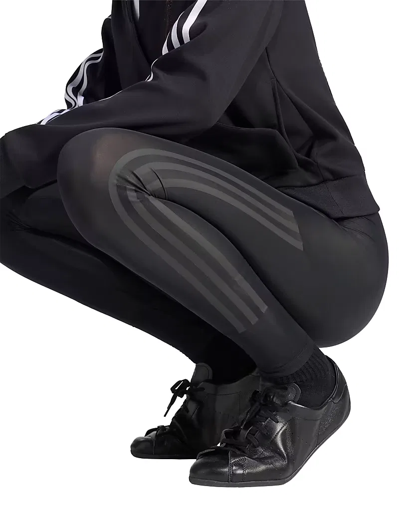 Прозрачные леггинсы Adidas Originals x Jennie, черный
