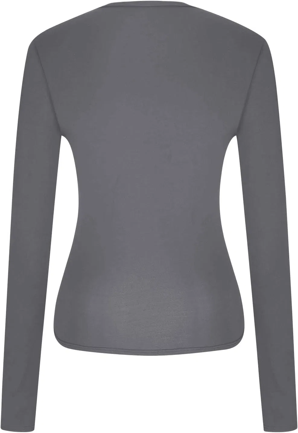 Женская футболка slim fit с круглым вырезом, Dark Gray — фото 3