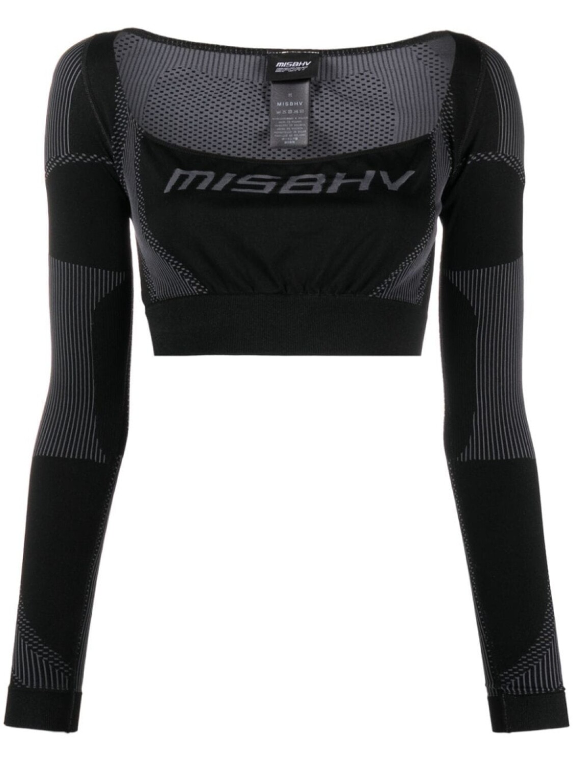 

MISBHV укороченный топ с жаккардовым логотипом, черный