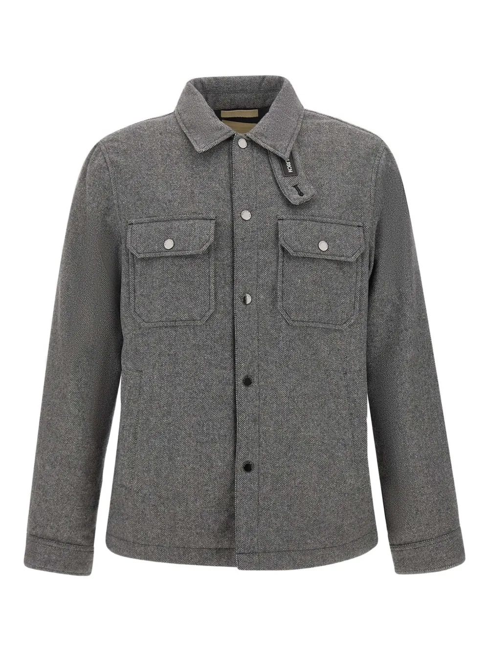 

Куртка с нагрудным карманом в елочку WOOLRICH, серый