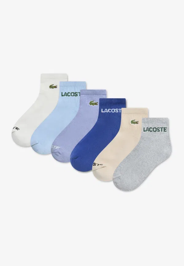 Набор из 6 пар носков унисекс (четверть носка) - носки Lacoste, светло-голубой