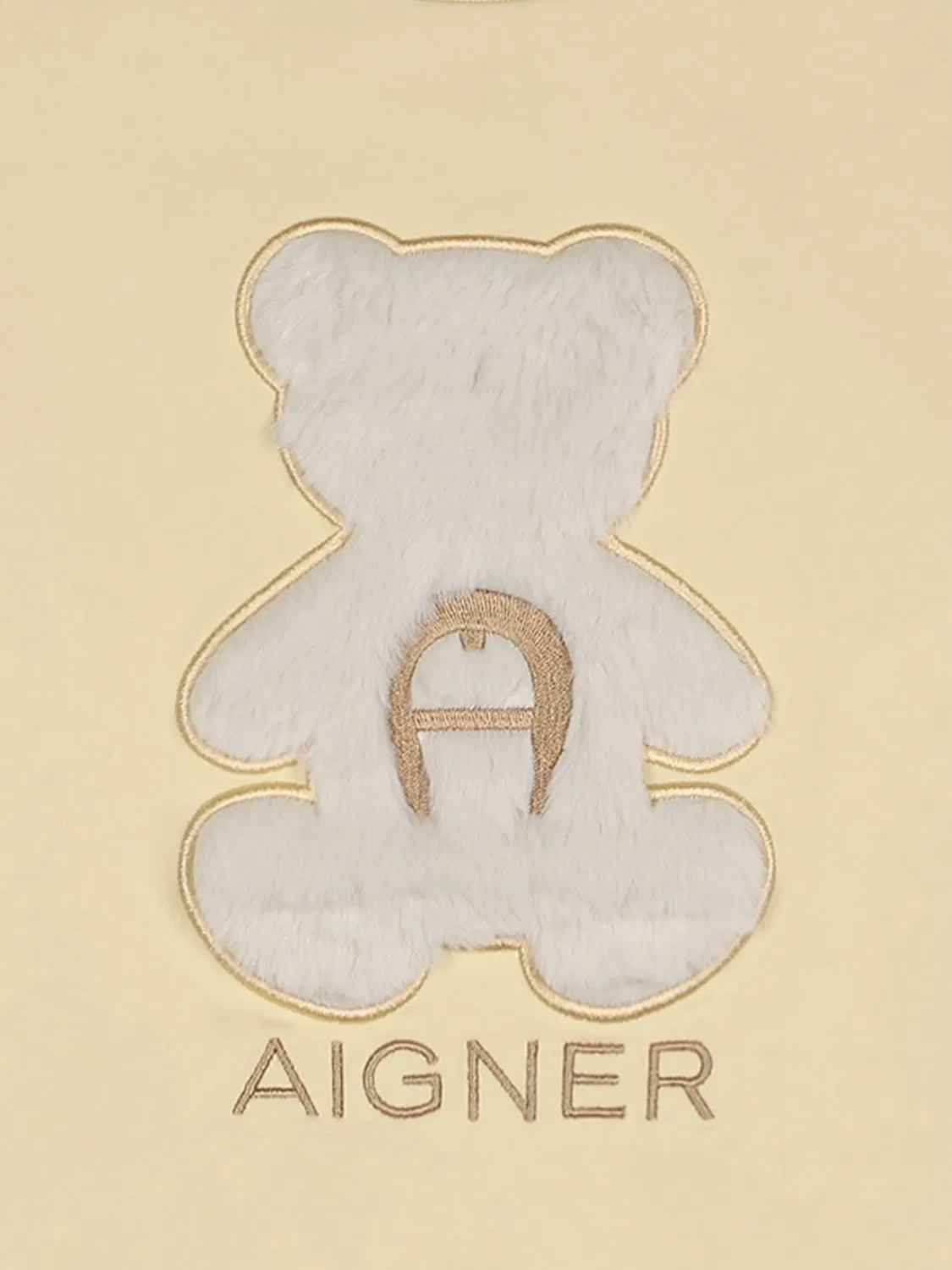 Толстовка с принтом Teddy Bear Aigner Kids, нейтральные цвета — фото 3