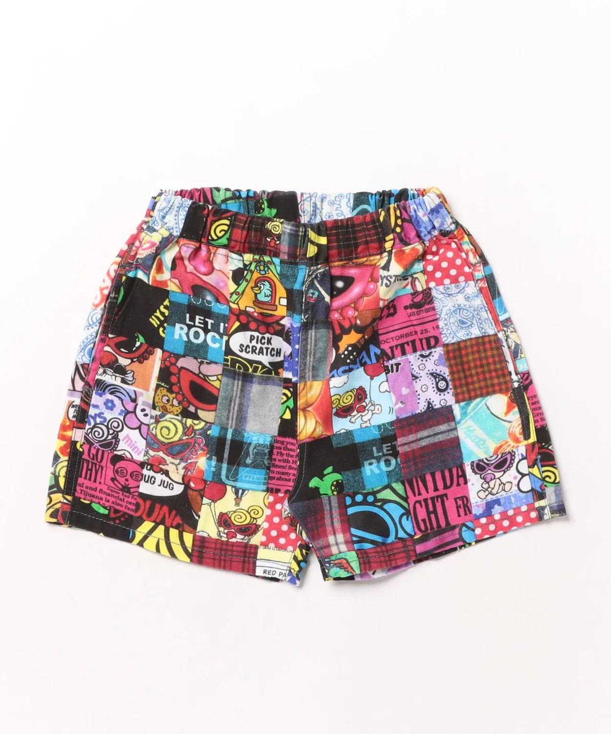 Детские шорты с принтом CRAZY QUILT HYSTERIC MINI, Multi