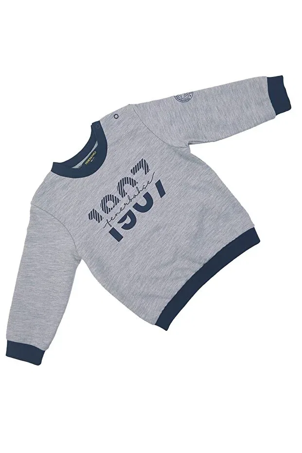 Для мальчиков свитшот с длинным рукавом Fenerbahçe, Gray - Navy Blue — фото 3