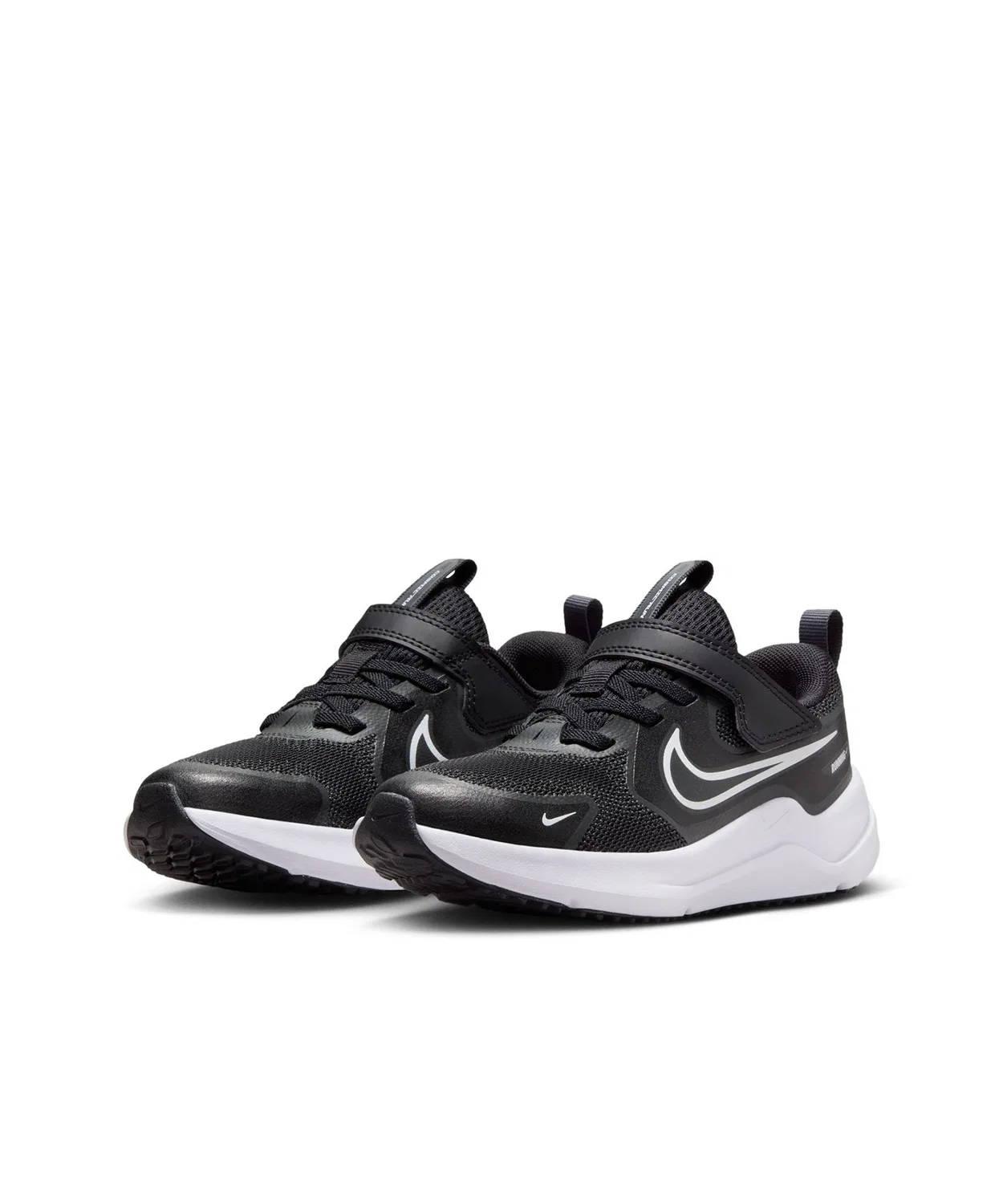 Детские кроссовки без шнуровки с липучками NIKE Cosmic Runner PSV, Black/White — фото 3
