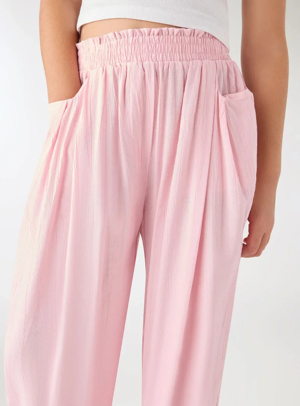 Pantalone Lungo Tinta Unita - брюки Terranova, Rosa Confetto — фото 4