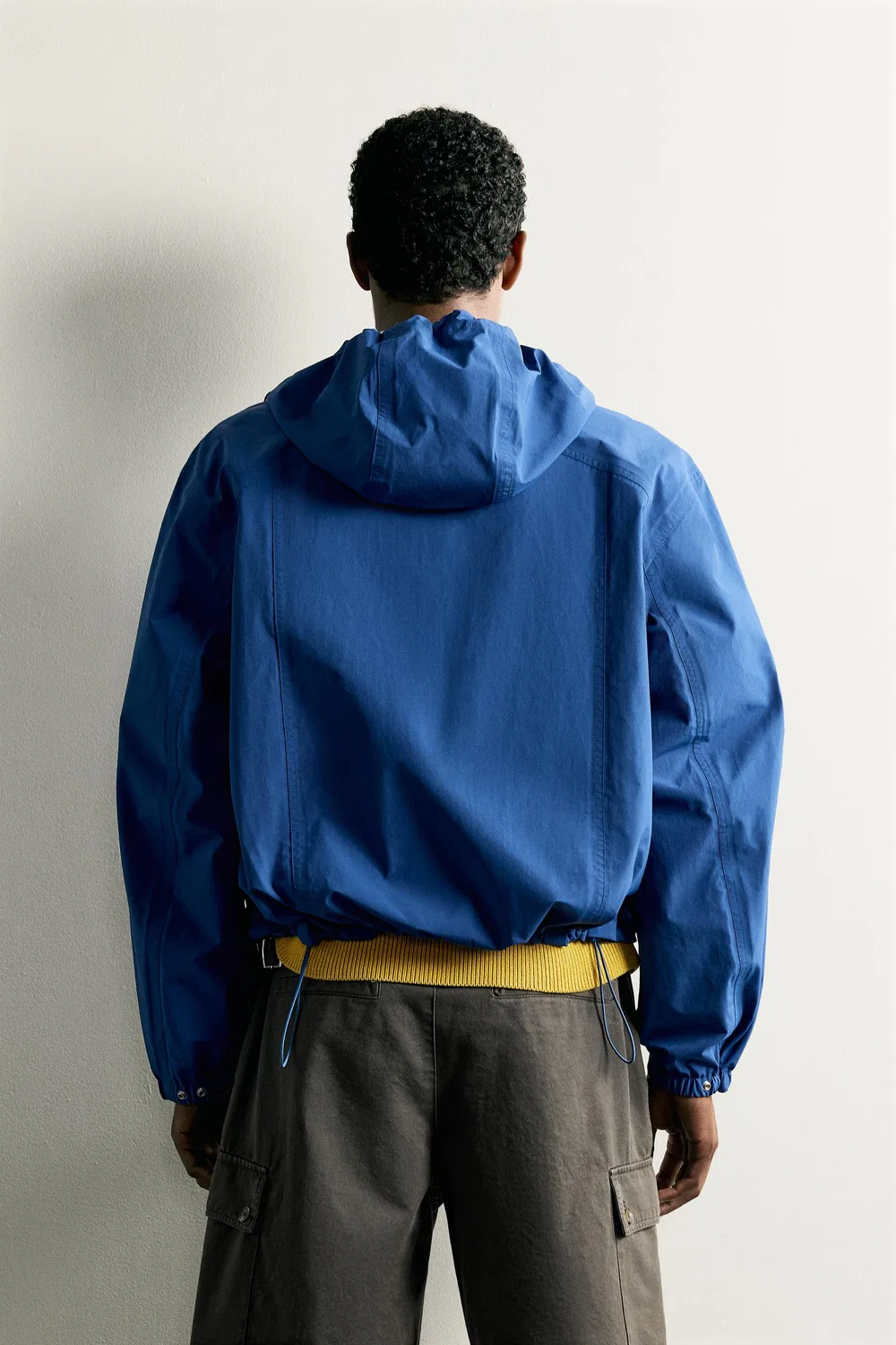 Техническая куртка с капюшоном свободного кроя ZARA, Bluish — фото 3
