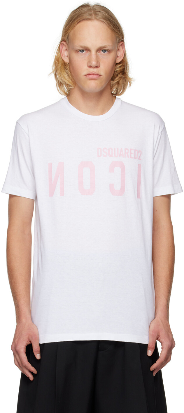 

Белая легкая футболка Dsquared2, Белый, Белая легкая футболка Dsquared2