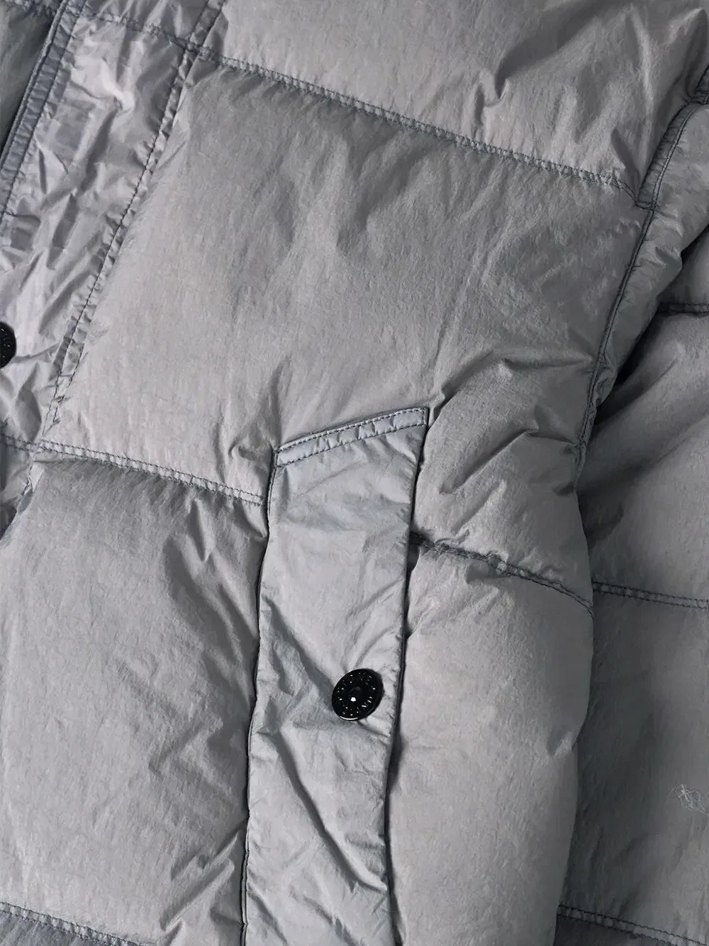 Стеганая куртка Crinkle Reps NY Stone Island, серый — фото 3