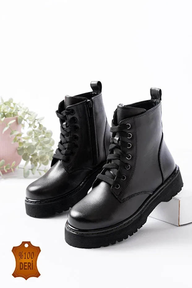Детские ботинки для девочек с ортопедической стелькой Lina Step, Black