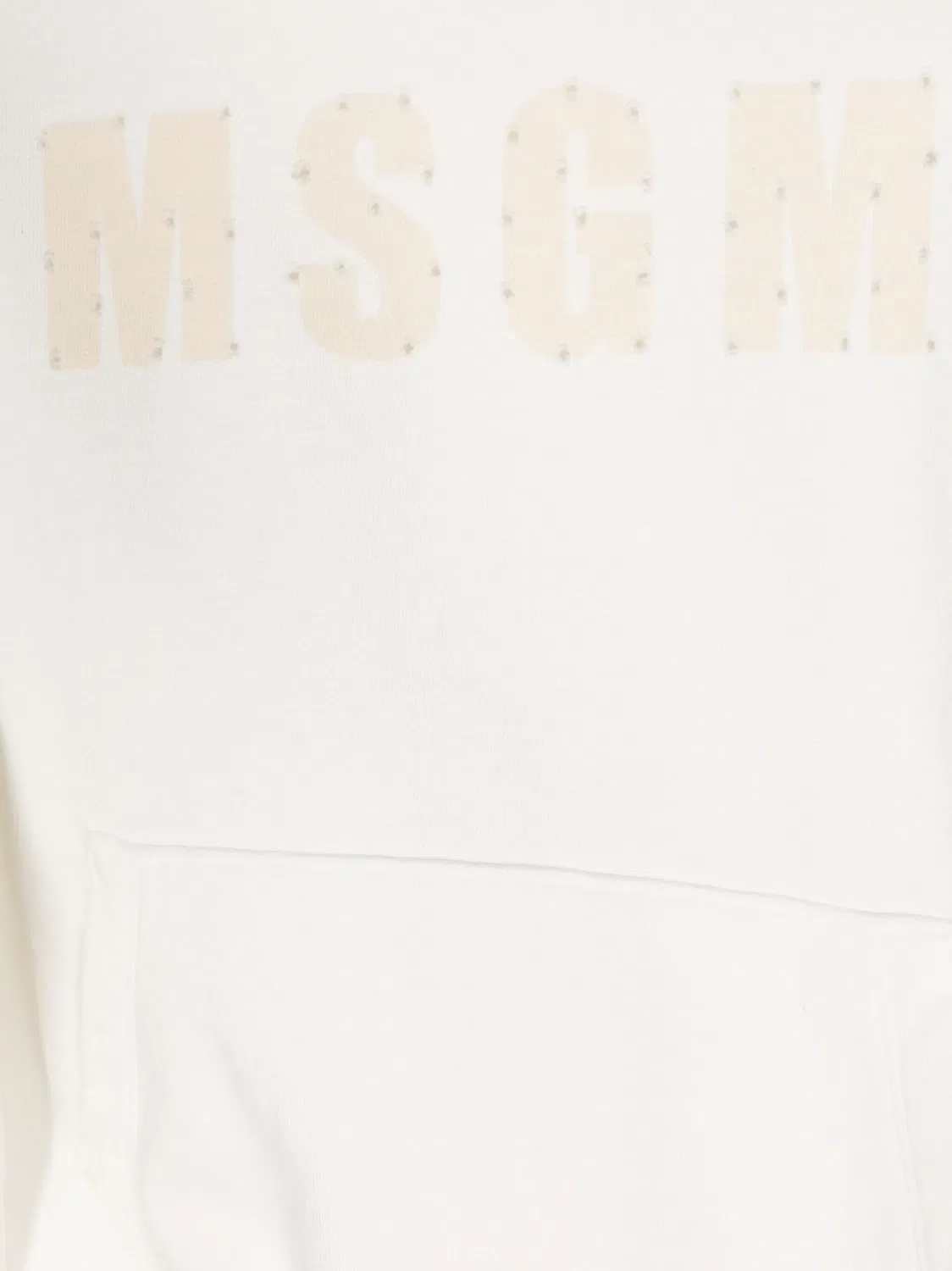Худи с Логотипом и Истиранием MSGM, белый — фото 2