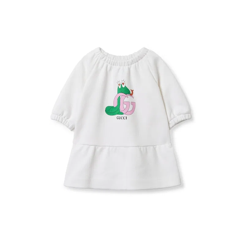 Детское платье для девочек хлопковое GUCCI, White