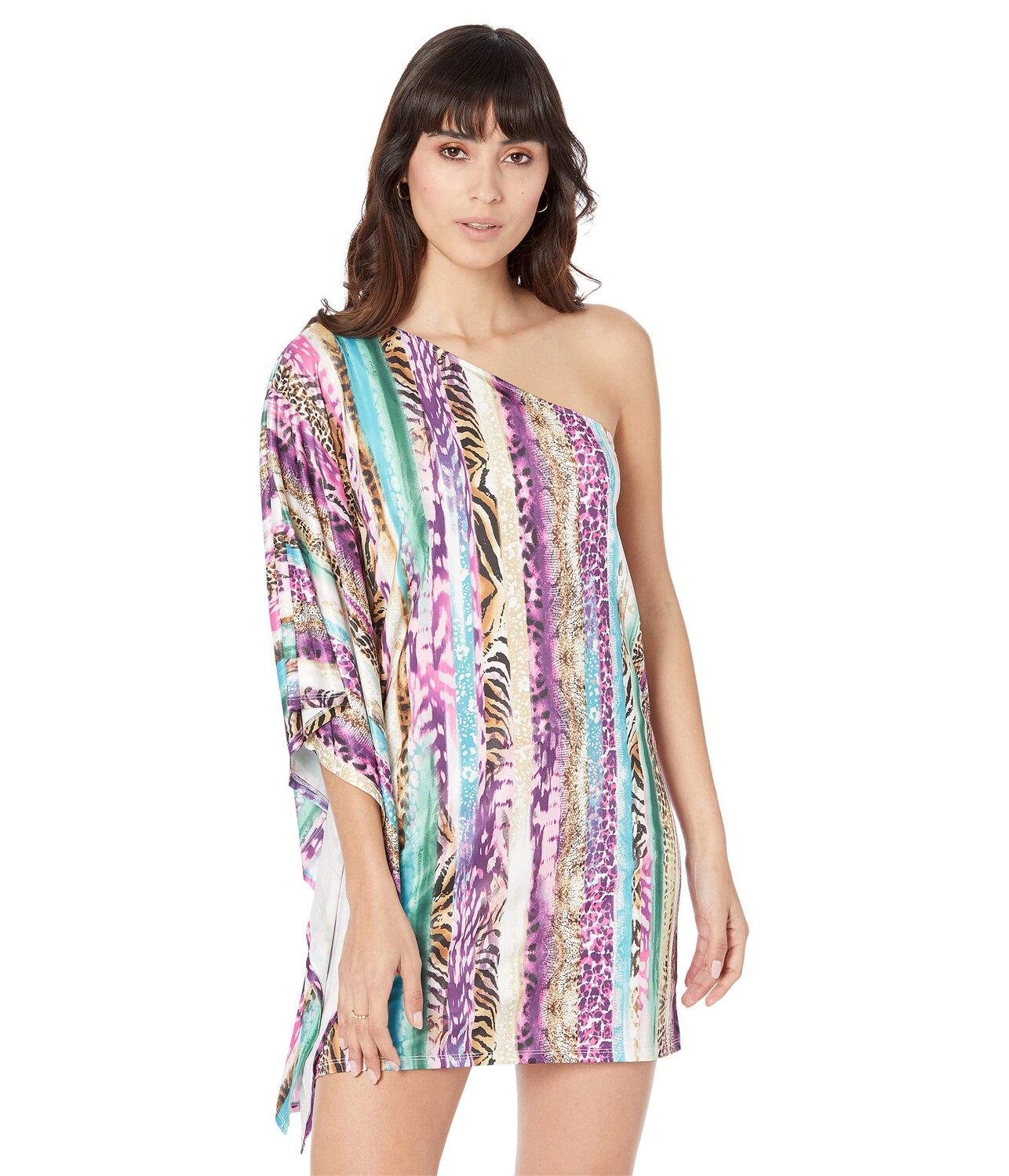 

Платье Bebe, Printed One Shoulder Dress