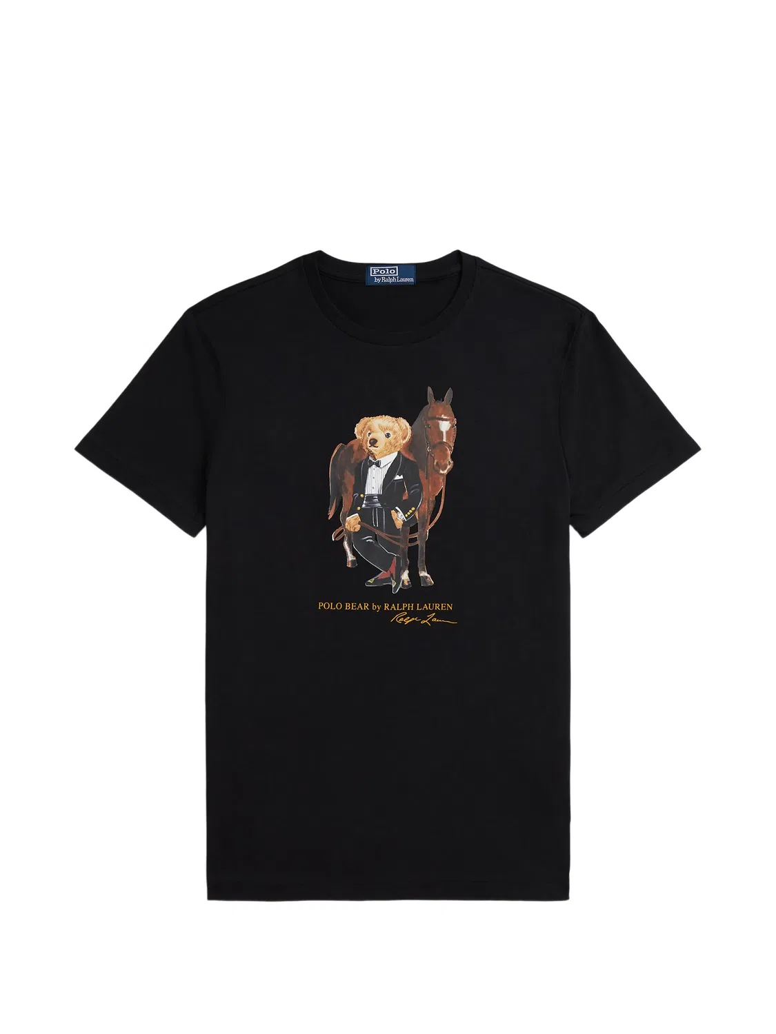 Футболка с принтом «Мишка», черная Polo Ralph Lauren, черный