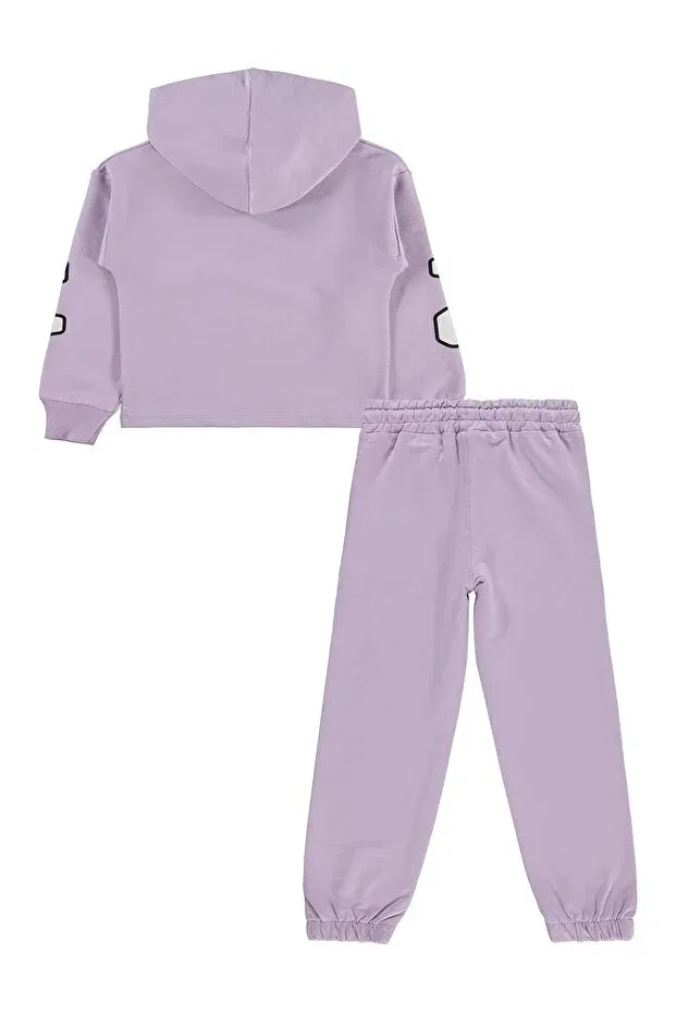 Детский спортивный костюм для девочек с вышивкой California Civil Girls, Lilac — фото 2