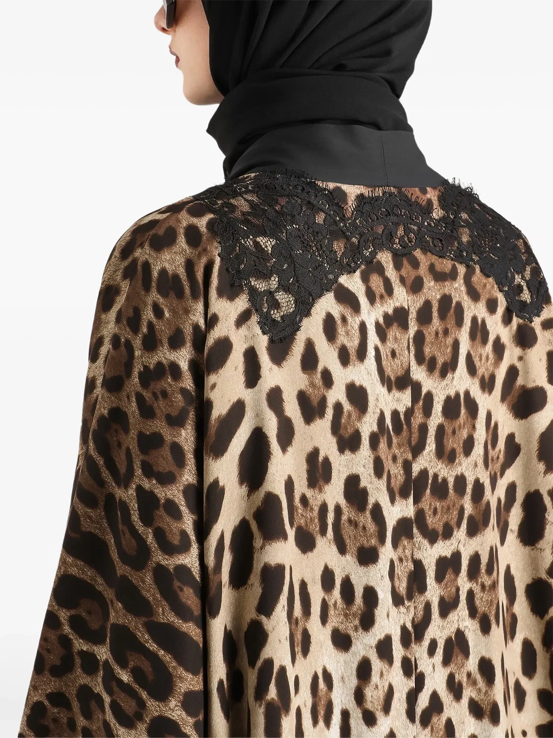 Кафтан с принтом Dolce & Gabbana, нейтральные цвета — фото 4