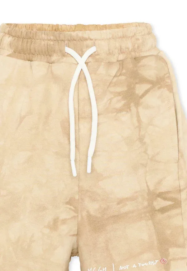 Шорты с принтом Shorts Msgm, Beige, бежевый — фото 3