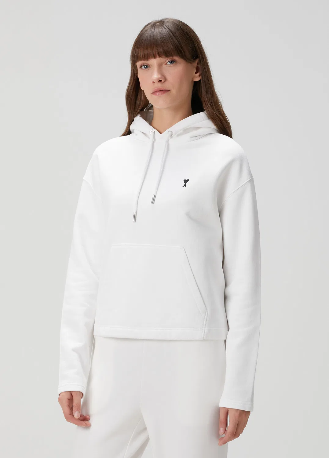 Свитшот с капюшоном Ami Paris, white
