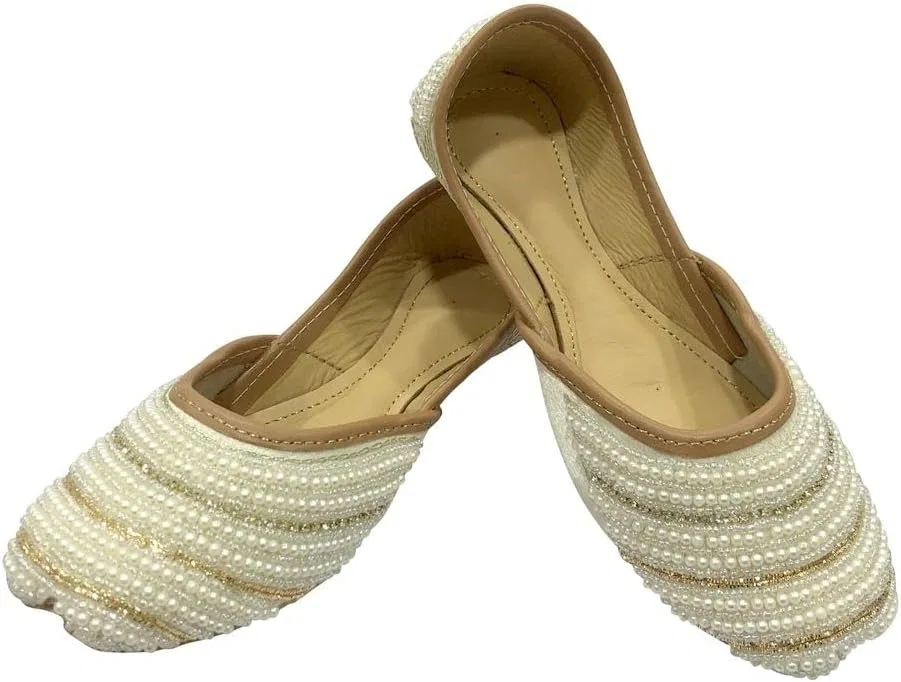 Детские туфли-балетки для девочек с бисером Punjabi Jutti Step n Style, Multi — фото 3