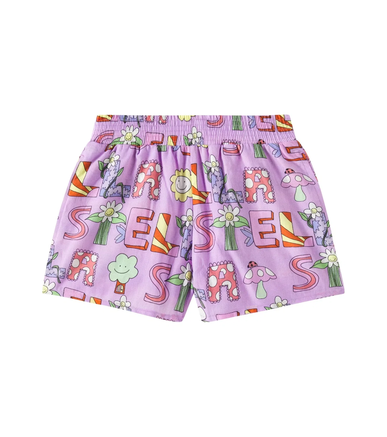 Шорты хлопковые Stella Mccartney Kids, фиолетовый