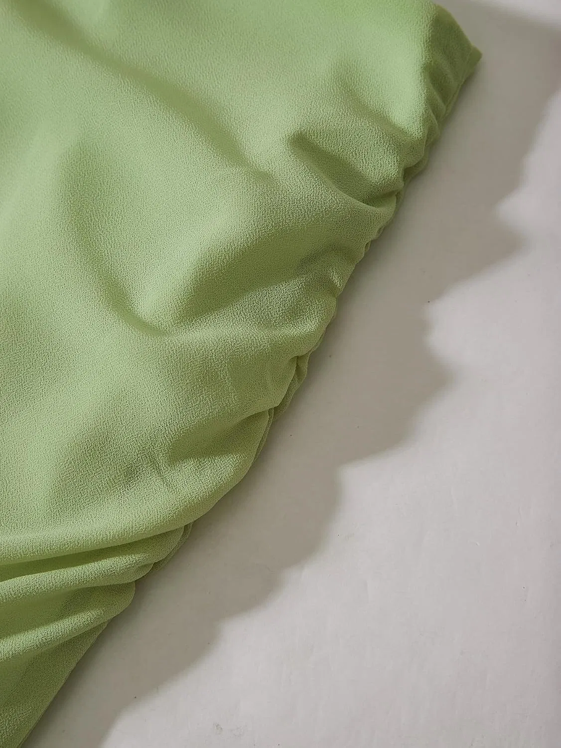 Женское платье с квадратным вырезом и воланами Vintage, Green — фото 2