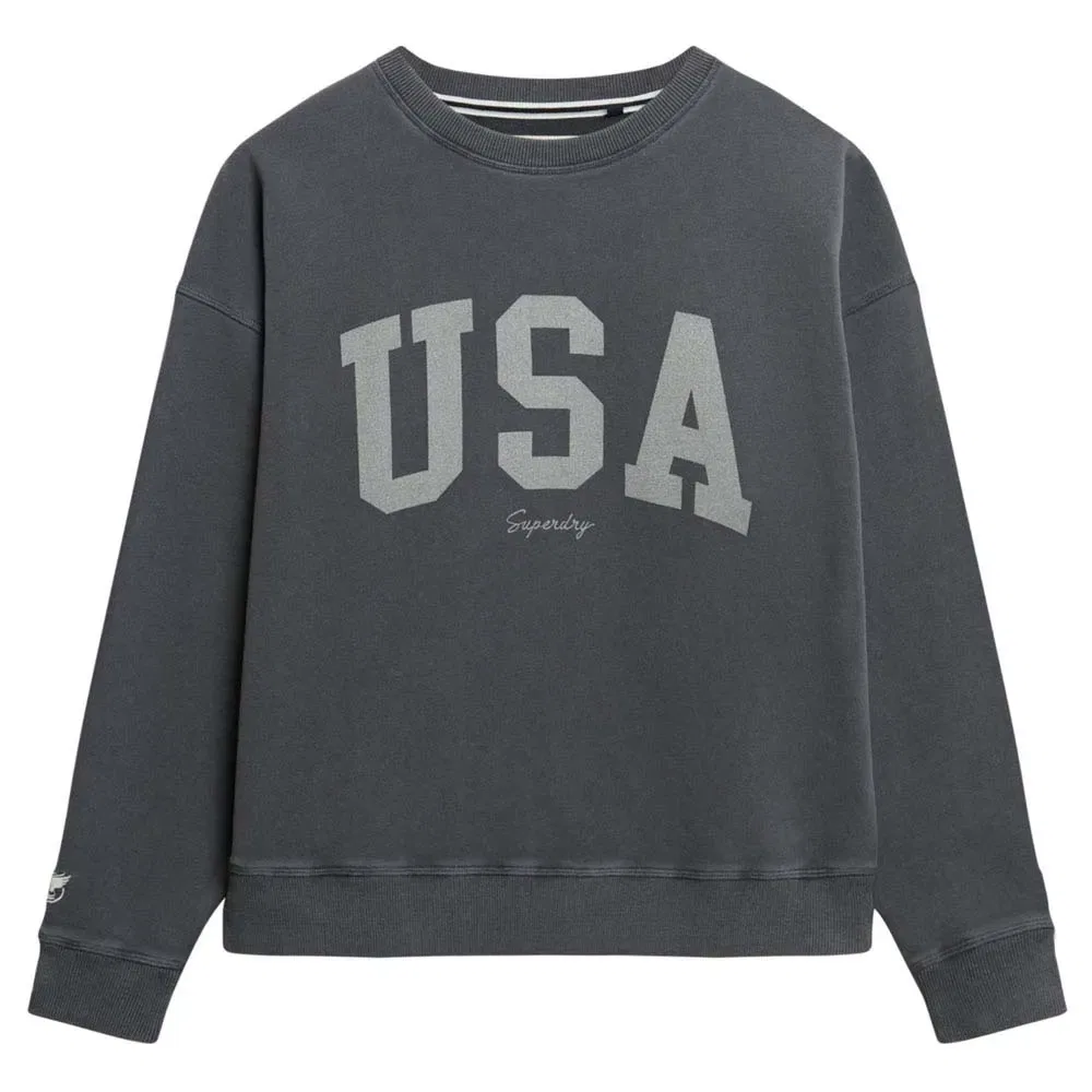 Худи Superdry Athletic Ess Relaxed Fit, серый
