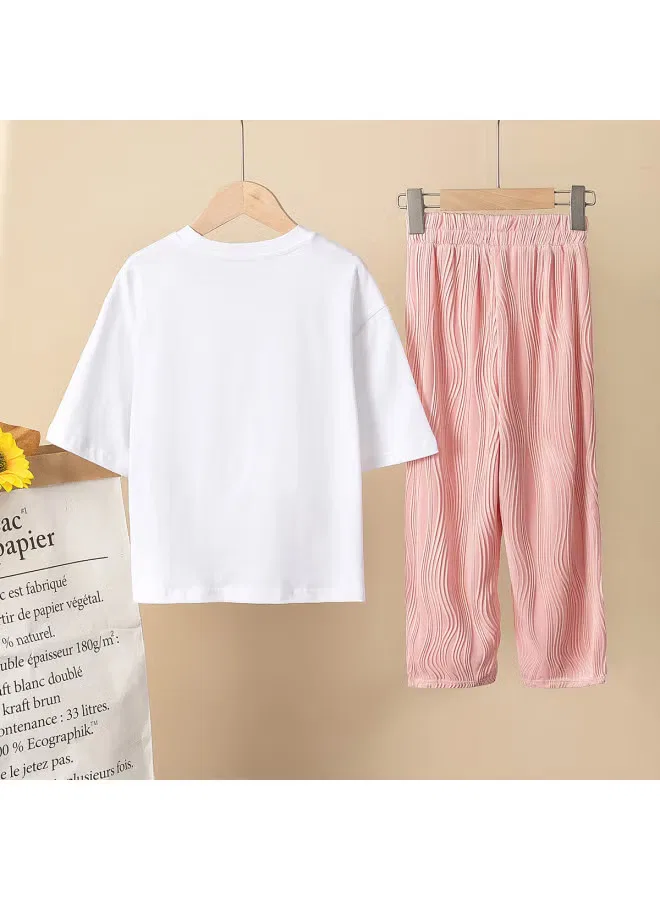 Комплект детский с коротким рукавом мягкий Jeanswest, розовый — фото 3