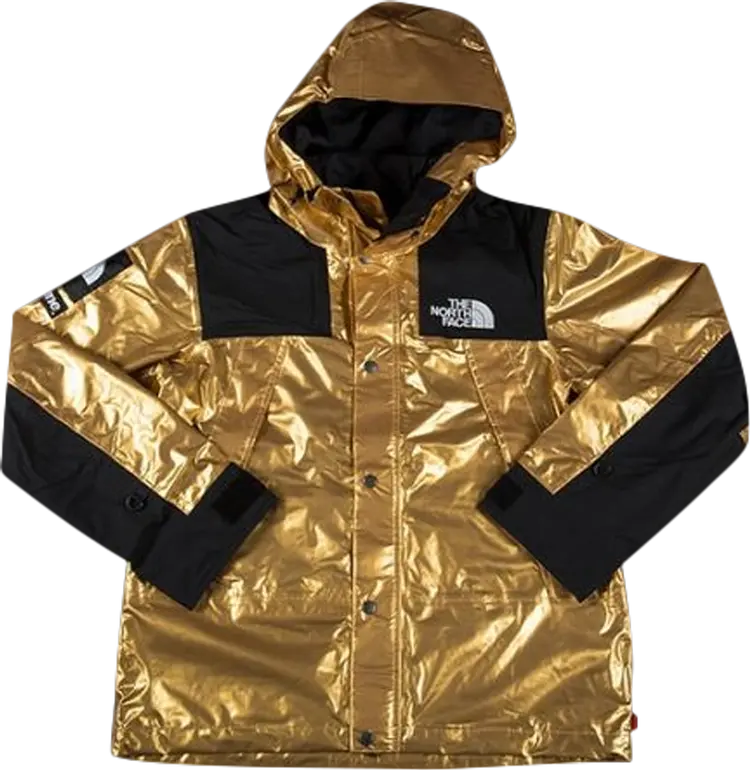 Парка Supreme x The North Face Metallic Mountain Parka 'Gold', золотой — фото 2