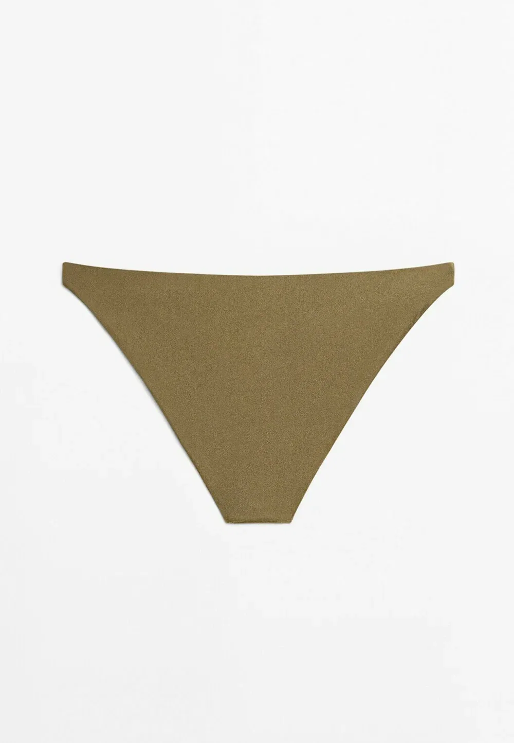 Блестящие плавки от бикини - плавки от бикини Massimo Dutti, Khaki — фото 3