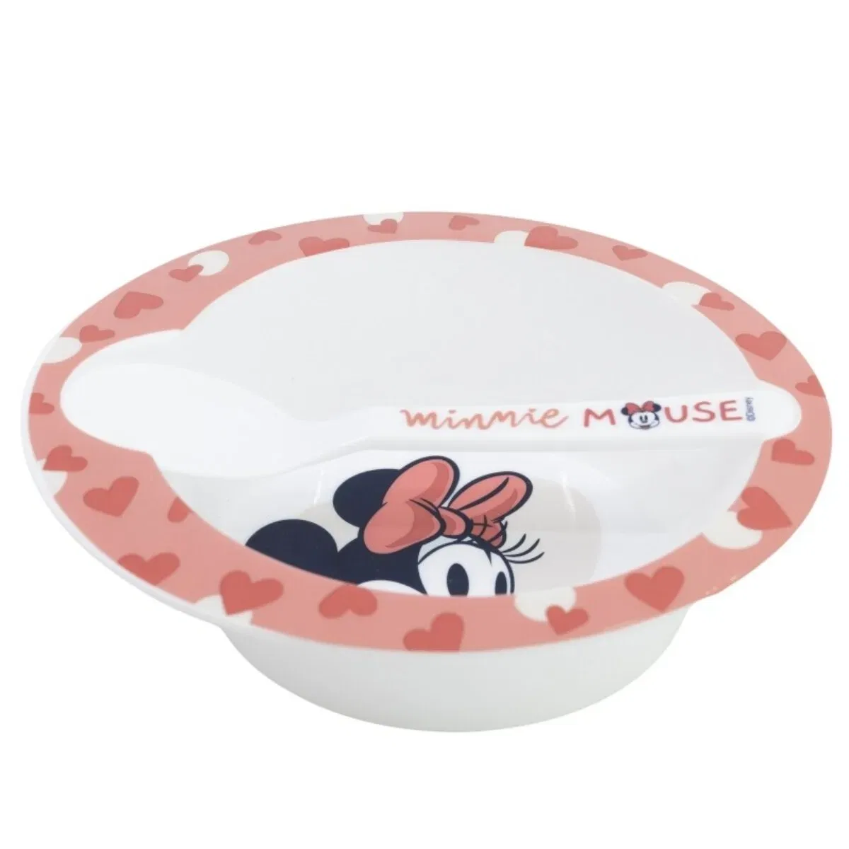Набор детской посуды с ложкой и миской Minnie Mouse Disney Minnie Mouse, розовый