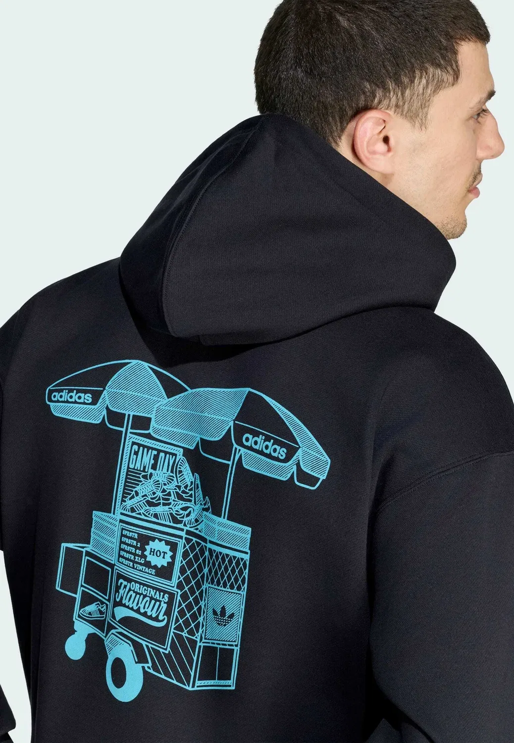 Фудтрак в высоком разрешении - толстовка Adidas Originals, Black — фото 4