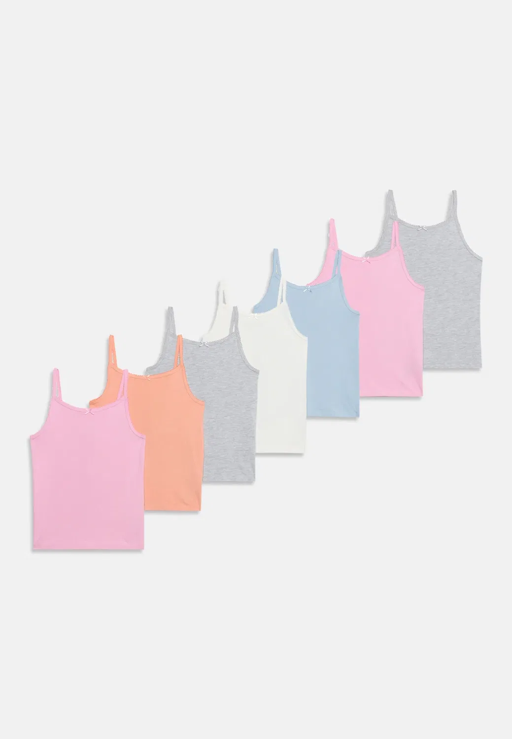 7 кубиков - майка Friboo By Zalando, Mottled Grey/Light Blue/Light Pink