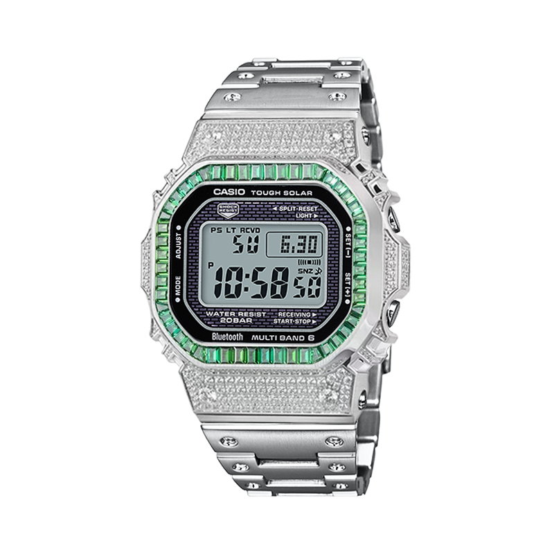 

CASIO Ретрофит серия смарт-часы с солнечным механизмом и металлическим ремешком унисекс серый циферблат