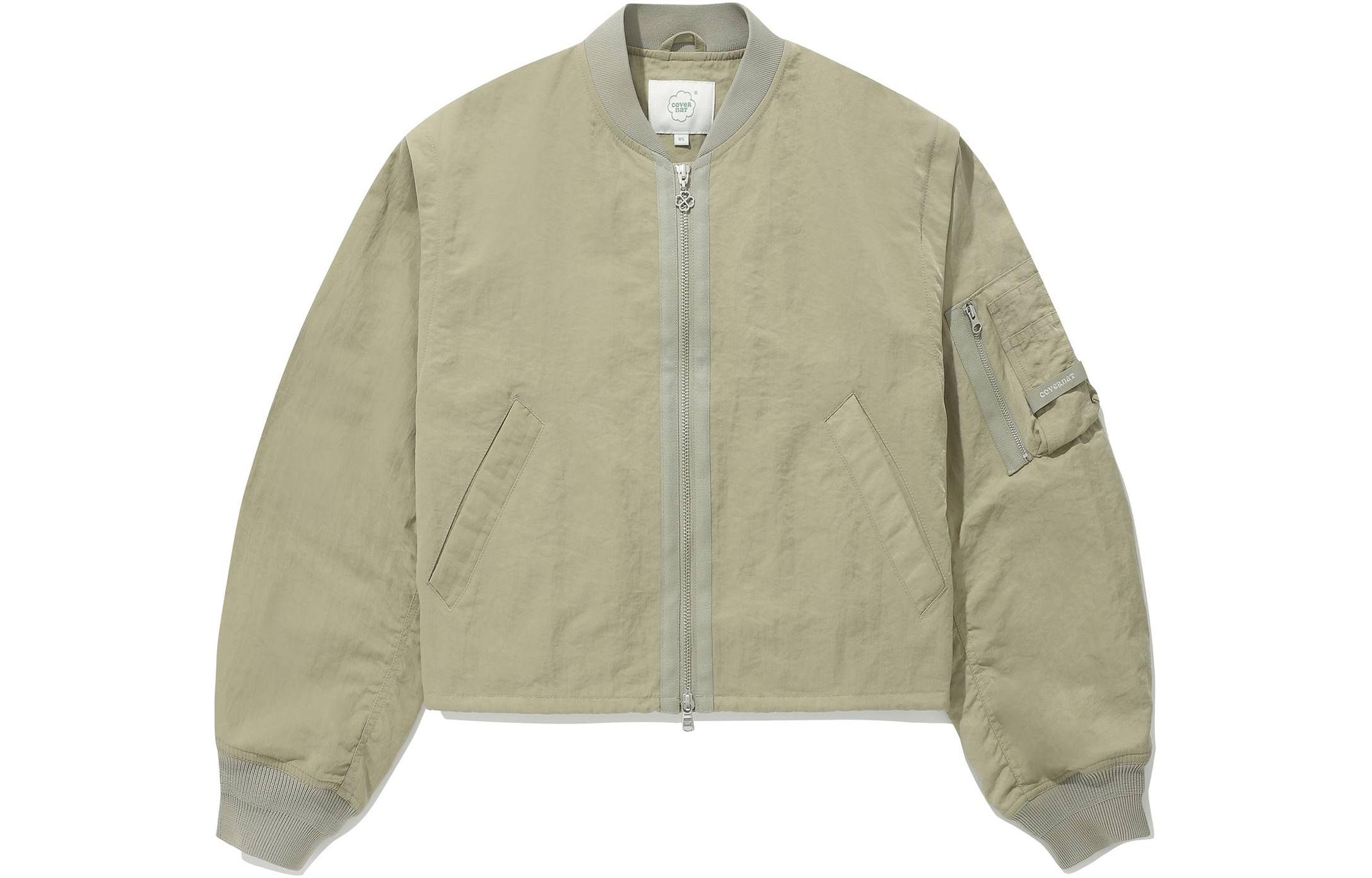 

COVERNAT Светло-бежевая бейсбольная куртка, Light Khaki