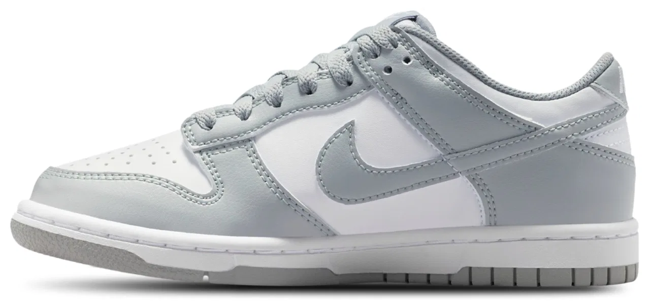 Кроссовки для мальчиков Dunk Low N Nike, цвет White/Smoke Grey — фото 2