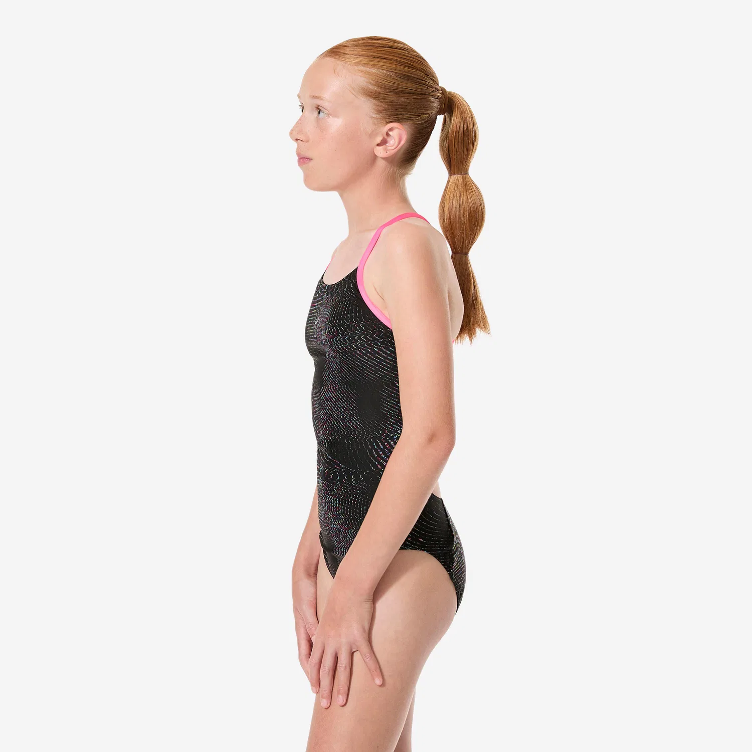 Детский купальник для девочек Lexa Trai Decathlon, Rosa Fluoreszierendes Magentapink — фото 4
