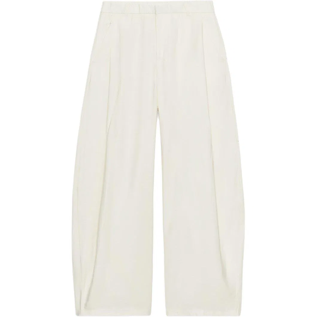 Женские повседневные брюки свободного кроя Raw White, ZARA, Белый