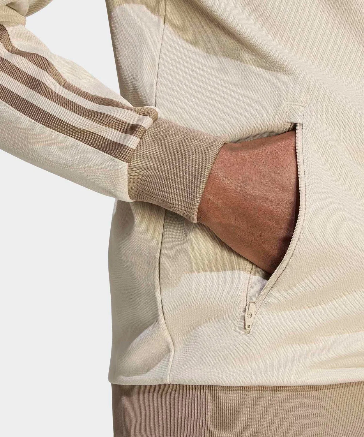 Мужское/Женское худи с длинным рукавомClassic Track Top Adidas Originals, Beige — фото 4