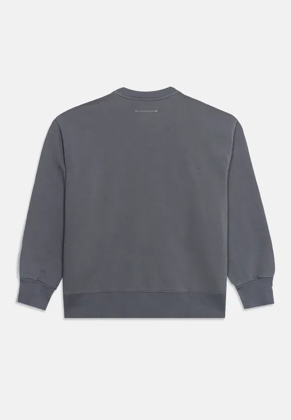Свитшот с вышивкой Unisex Mm6 Maison Margiela, светло-серый — фото 2