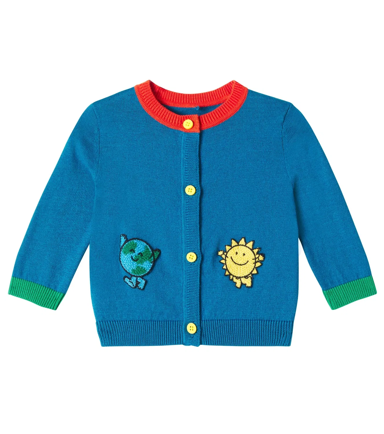 Детский кардиган с круглым вырезом Stella Mccartney Kids, синий