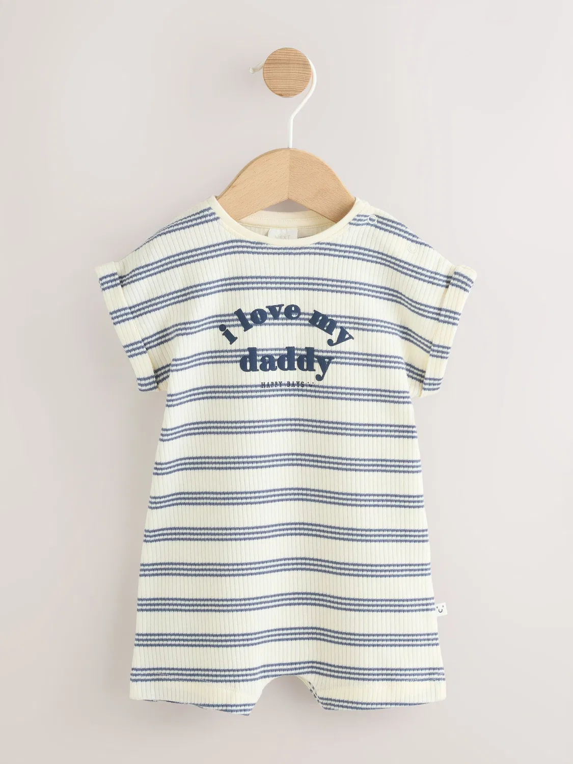 Ромпер с длинным рукавом Blue Striped I love my Daddy Next, синий в полоску