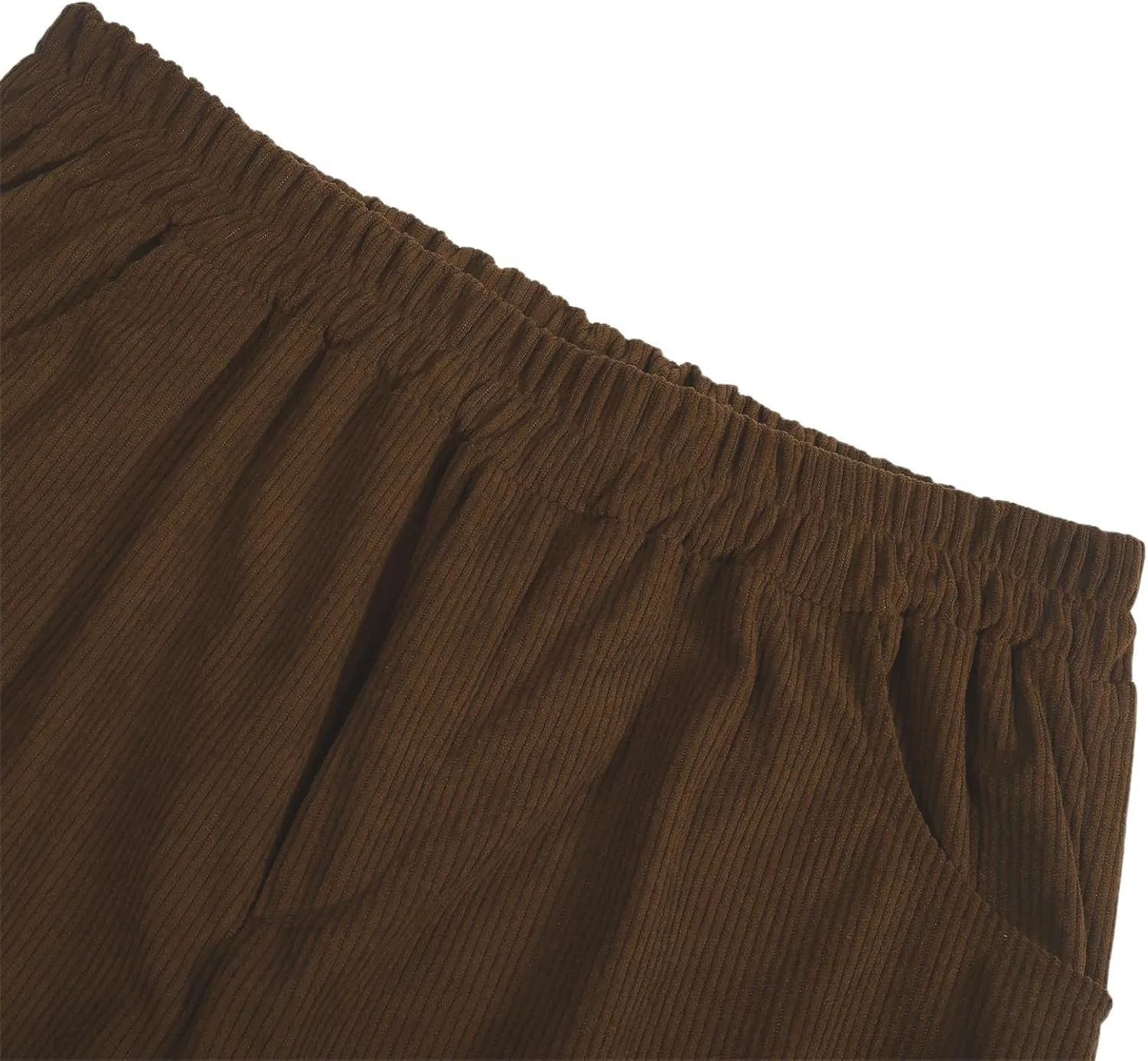 Мужские широкие брюки из вельвета на резинке, Vintage Pant, кофейный — фото 3