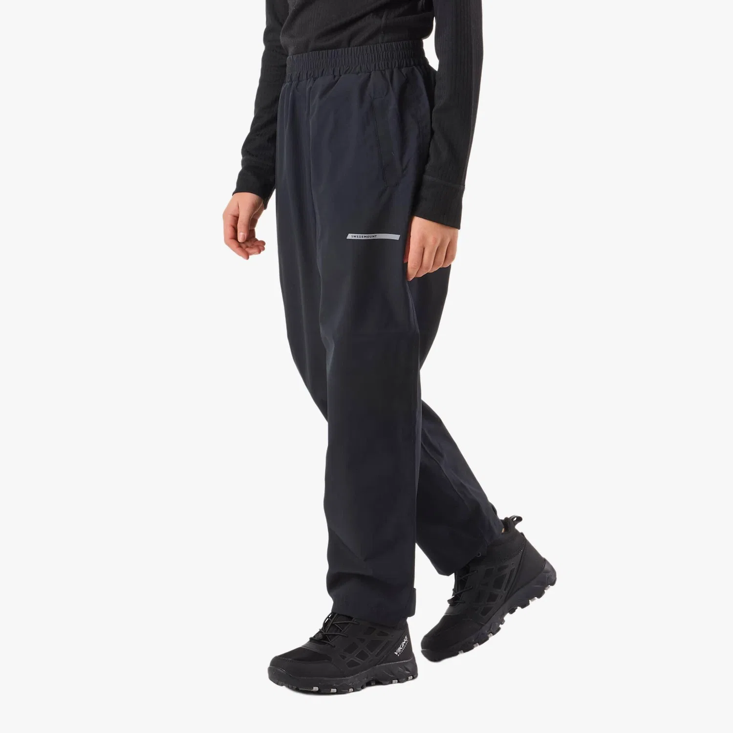 Детские дождевые штаны с водозащитой Rain Pants JR Swedemount, Schwarz — фото 4
