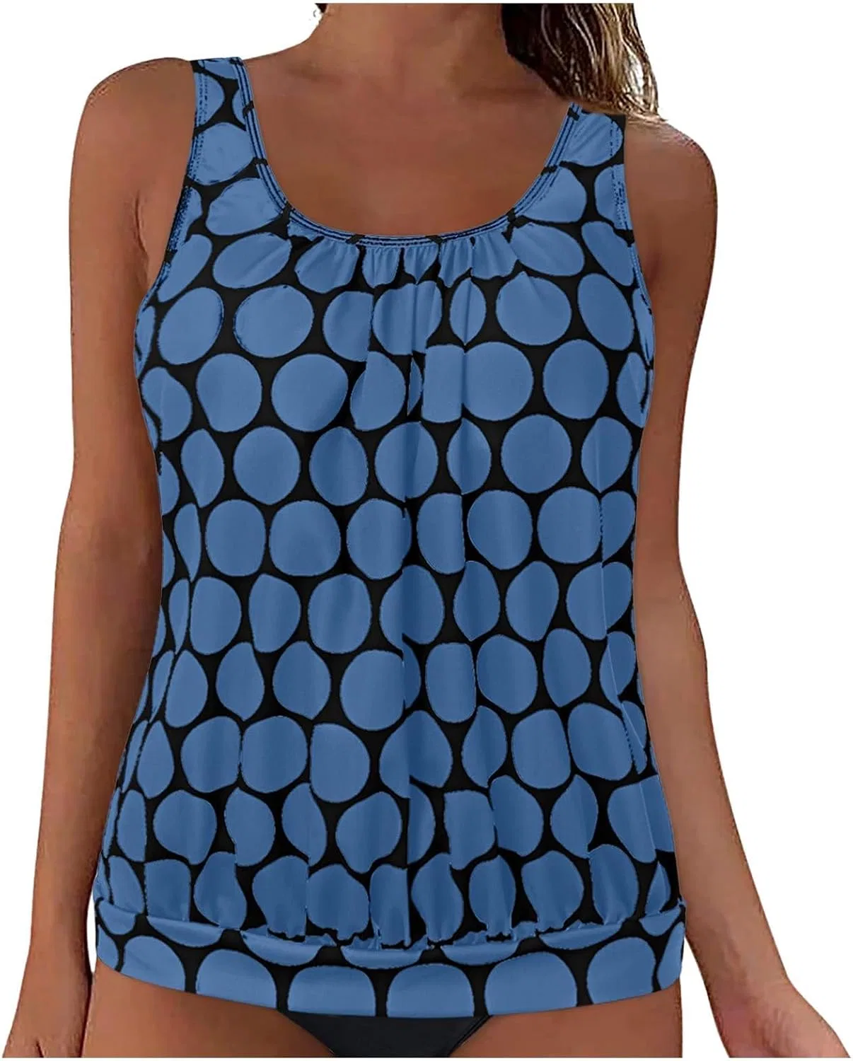 Женский танкини с контролем живота, Tankini Swimsuits, Navy