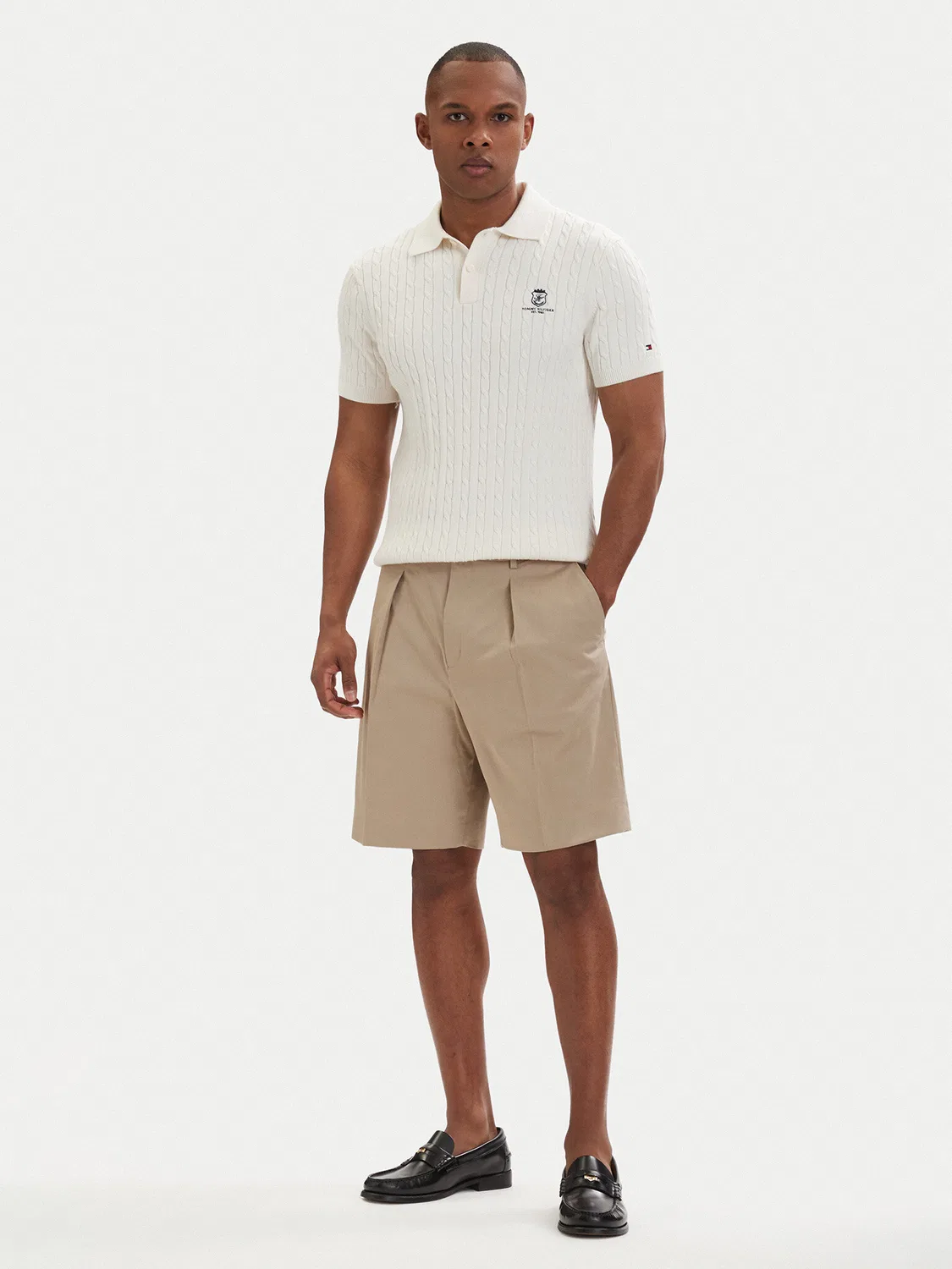 Мужские шорты из ткани свободного кроя Smart Casual Tommy Hilfiger, светло-бежевый — фото 2