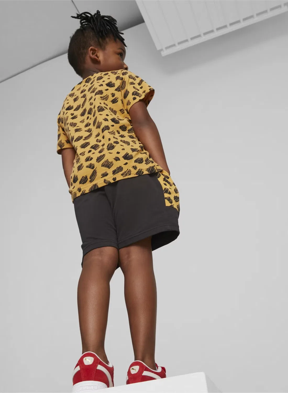Шорты с принтом Essentials kids mates Puma, черный — фото 2
