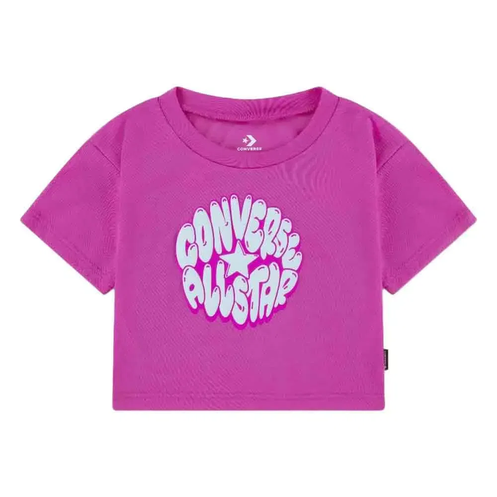 Детская футболка для девочек с принтом Converse kids, Pink