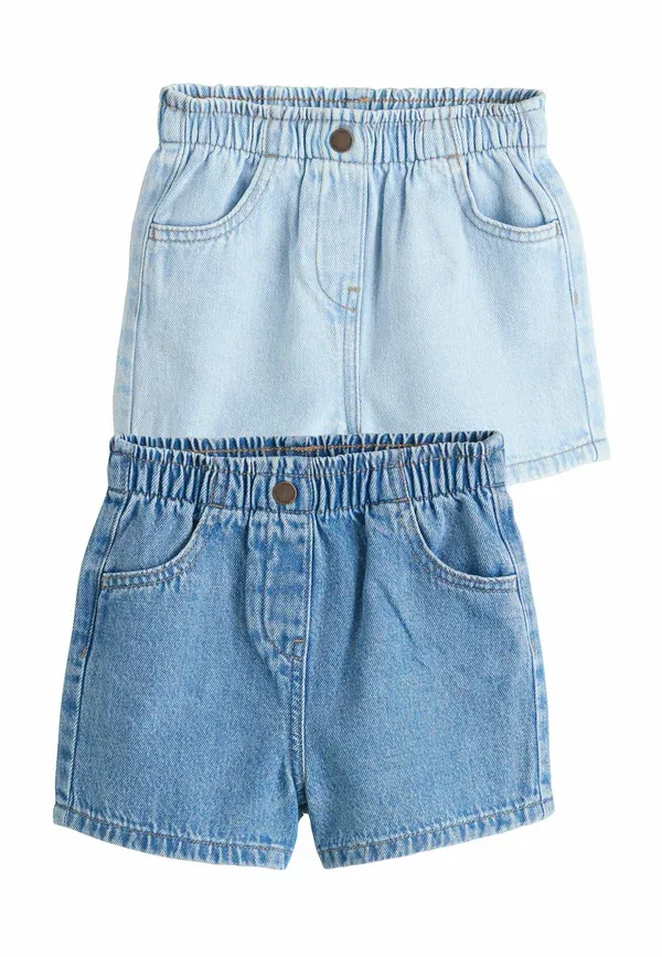 Шорты джинсовые Regular fit - pull on 2 pack Next, mid blue, dark blue denim, темно-синий